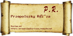 Przepolszky Róza névjegykártya